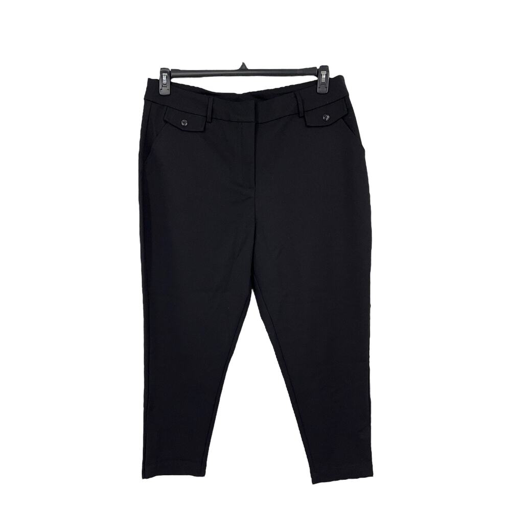 City Chic Refinity pants straight leg black size M (18)